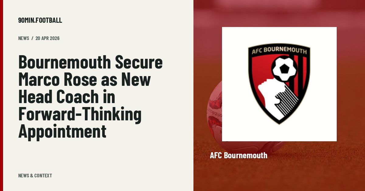 Editorial graphic: Bournemouth Secure Marco Rose as New Head Coach in Forward-Thinking Appointment. Not a photograph of this event.
