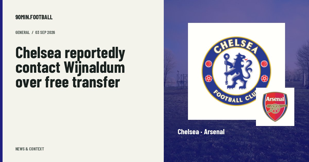 Editorial graphic: Chelsea reportedly contact Wijnaldum over free transfer. Not a photograph of this event.
