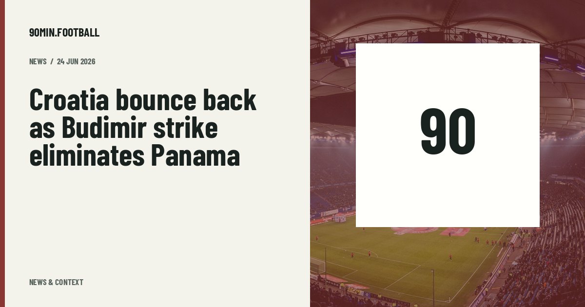Editorial graphic: Croatia bounce back as Budimir strike eliminates Panama. Not a photograph of this event.