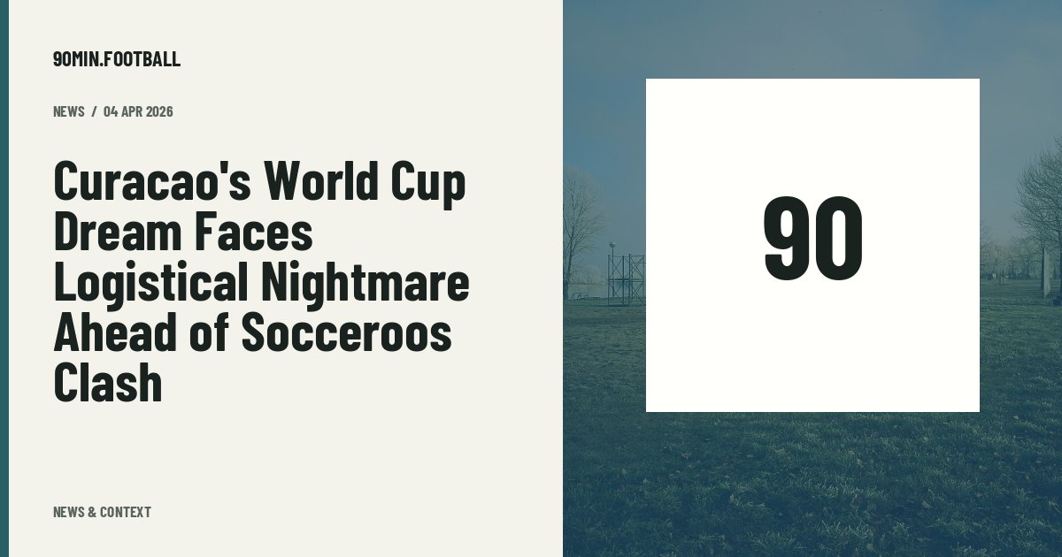Editorial graphic: Curacao's World Cup Dream Faces Logistical Nightmare Ahead of Socceroos Clash. Not a photograph of this event.