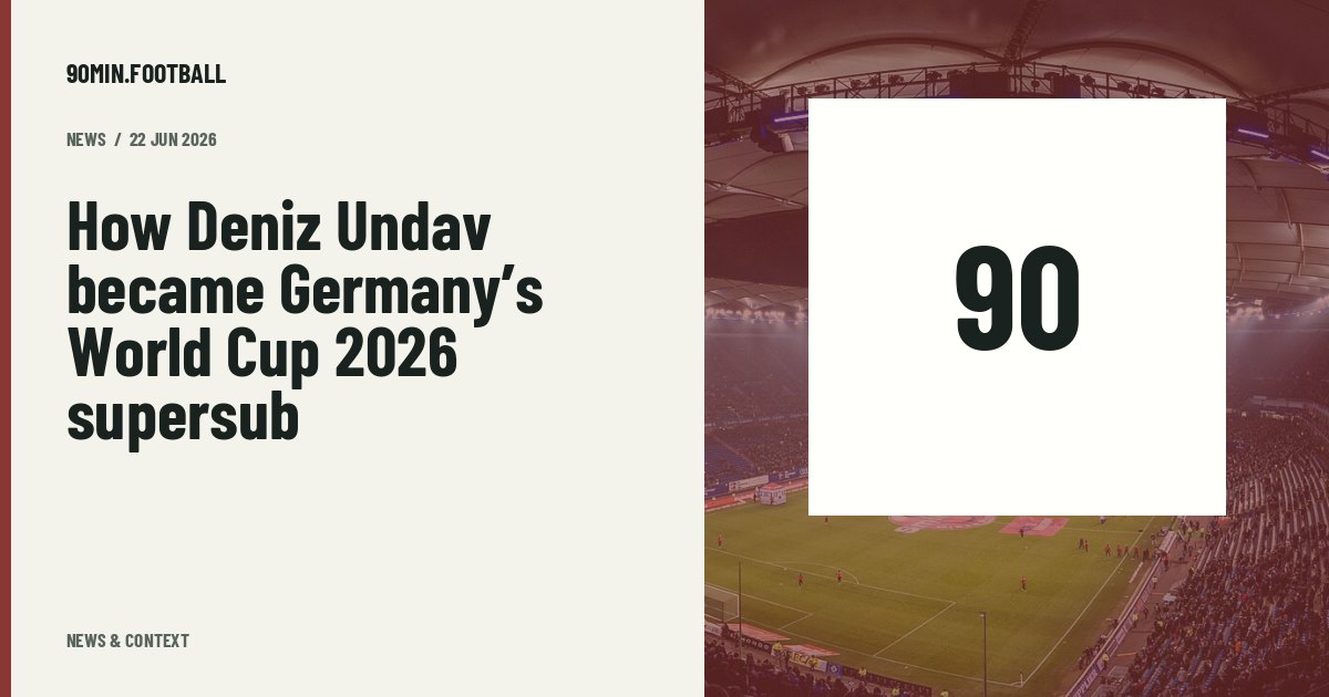 Editorial graphic:  How Deniz Undav became Germany’s World Cup 2026 supersub . Not a photograph of this event.