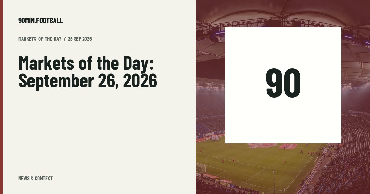 Editorial graphic: Markets of the Day: September 26, 2026. Not a photograph of this event.