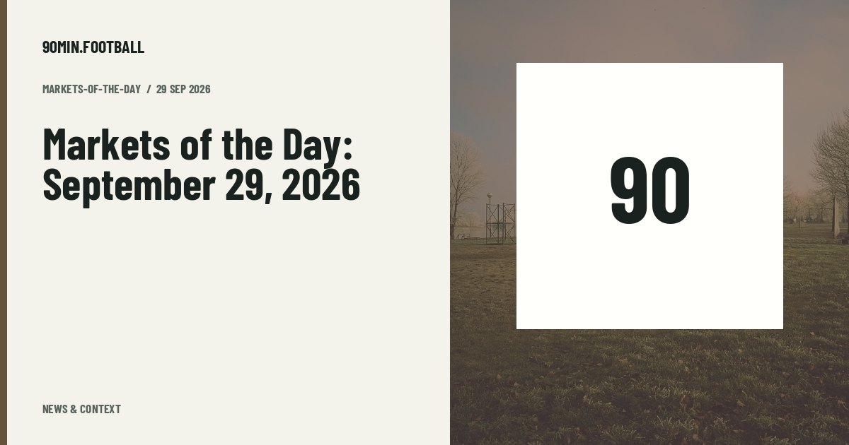 Editorial graphic: Markets of the Day: September 29, 2026. Not a photograph of this event.