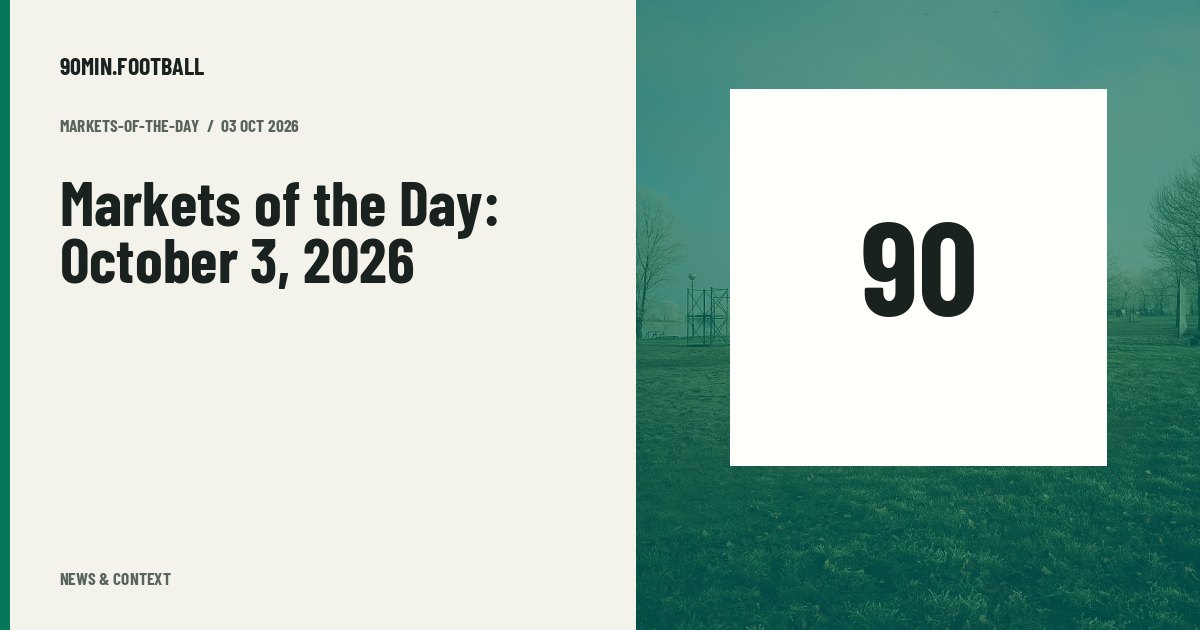 Editorial graphic: Markets of the Day: October 3, 2026. Not a photograph of this event.