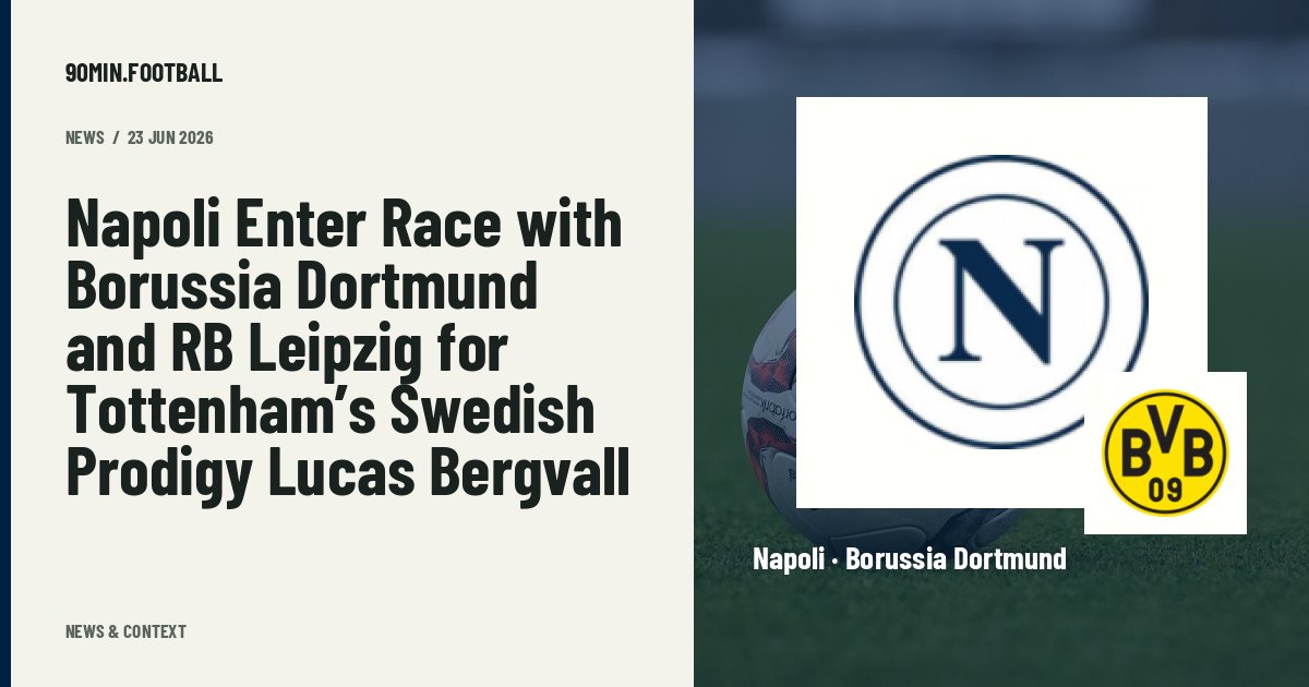Editorial graphic: Napoli Enter Race with Borussia Dortmund and RB Leipzig for Tottenham’s Swedish Prodigy Lucas Bergvall. Not a photograph of this event.