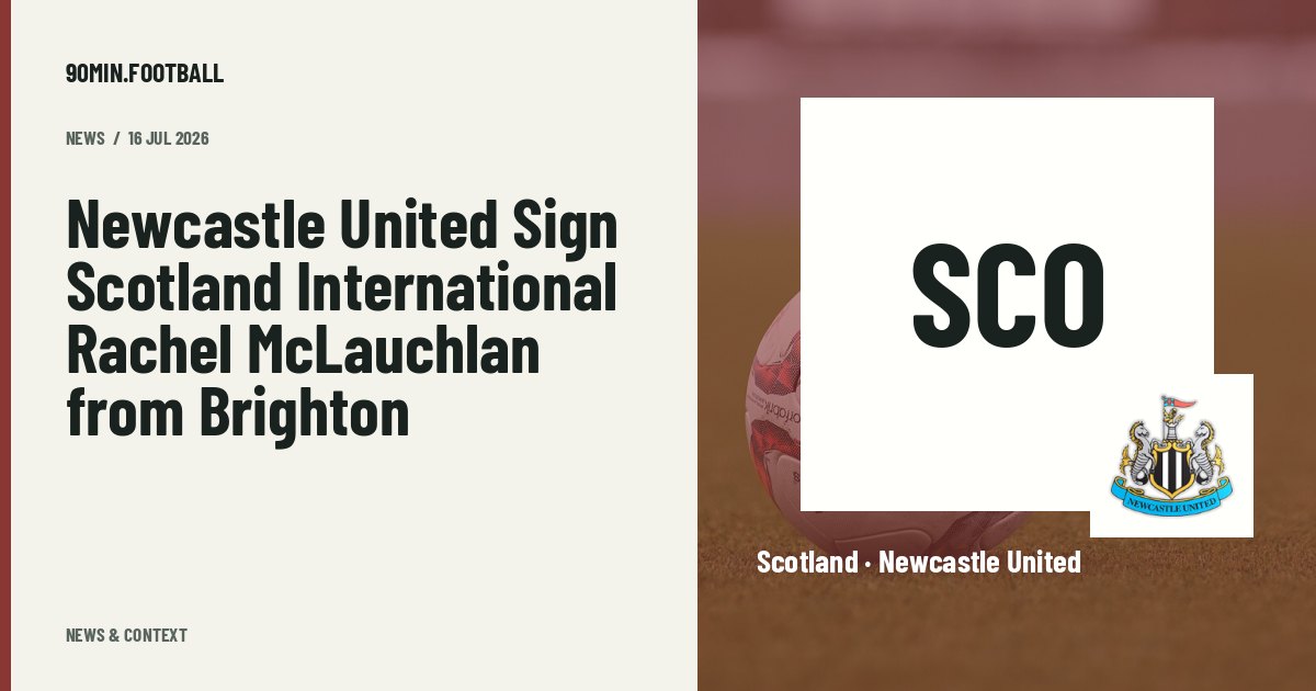 Editorial graphic: Newcastle United Sign Scotland International Rachel McLauchlan from Brighton. Not a photograph of this event.