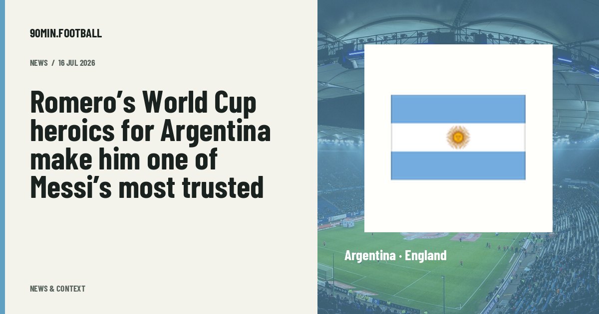 Editorial graphic: Romero’s World Cup heroics for Argentina make him one of Messi’s most trusted. Not a photograph of this event.