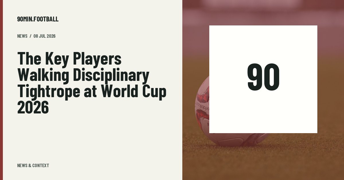 Editorial graphic: The Key Players Walking Disciplinary Tightrope at World Cup 2026. Not a photograph of this event.