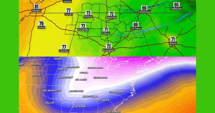 Backdoor Front Brings Gusty East Winds and Low 70s to Alabama and Tennessee This Weekend Before a Strong Cold Front Arrives Ahead of Halloween