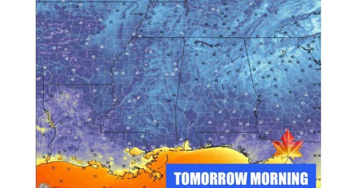 Cold 40s Mornings and Sunny 70s Afternoons Grip Birmingham, Alabama as Dry Weather Deepens Drought and Rain May Not Return Until November
