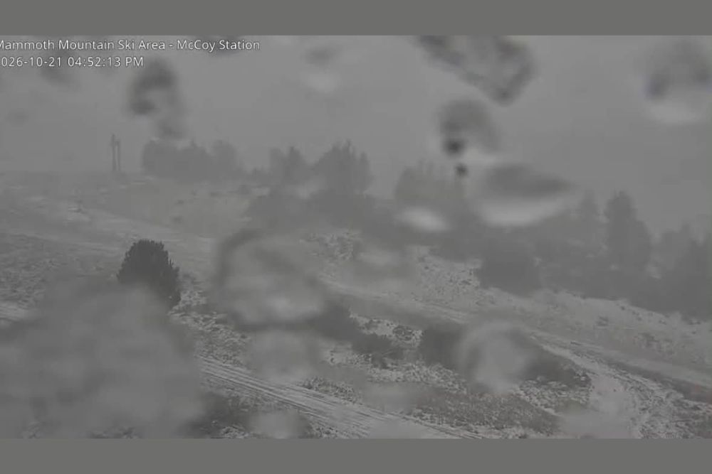 Early Season Snow Begins Falling at Mammoth Mountain in California as Sierra Nevada Storm Could Bring up to 10 Inches to the Eastern Sierra
