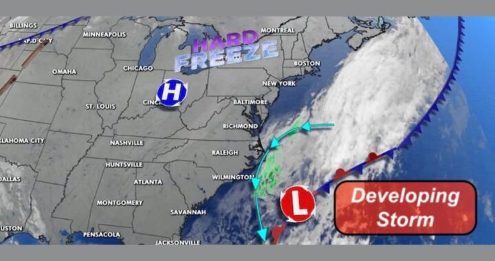 Frosty Morning Up to 20 Degrees Colder Grips Maryland, Delaware and Virginia as Sunny 60s Return and Offshore Coastal Storm Holds 30% Chance
