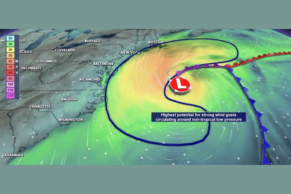 Offshore Storm Brings Gusty Winds, Rough Surf and Coastal Flooding to Maryland and Delaware Beaches Wednesday as Baltimore Stays Cool and Breezy
