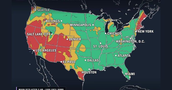 Orionid Meteor Shower Peaks With Clear Skies Over Texas, Illinois, Georgia and Florida While Clouds Block Views in California, Arizona and Utah