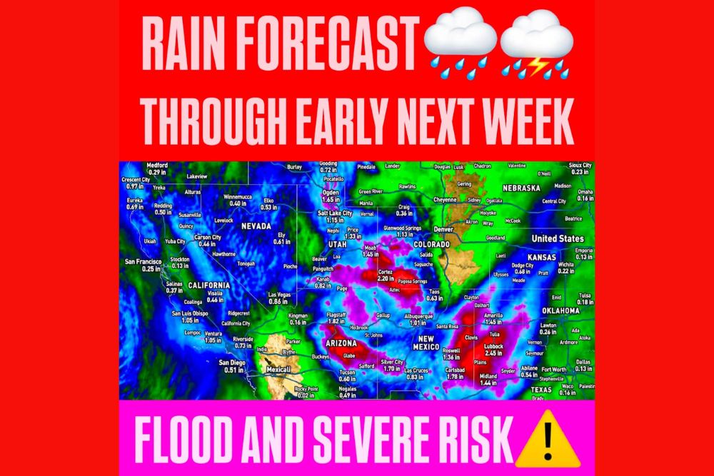 Strong Pacific Storm Brings Flash Flooding, Severe Hail and Mountain Snow to California, Arizona and New Mexico Before Soaking Texas and Oklahoma