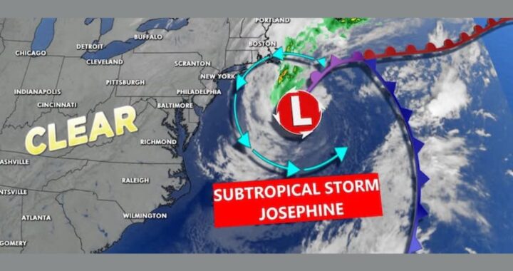 Subtropical Storm Josephine Brings Flood Advisories to Maryland and the Chesapeake Bay as 65 MPH Storm Could Become a Hurricane by Friday