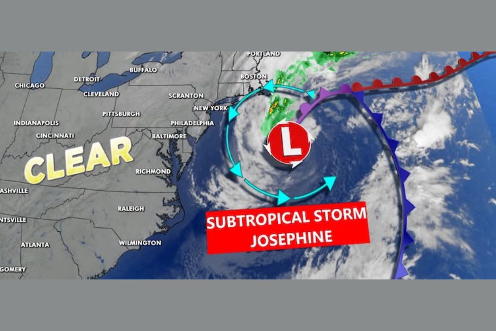 Subtropical Storm Josephine Brings Flood Advisories to Maryland and the Chesapeake Bay as 65 MPH Storm Could Become a Hurricane by Friday